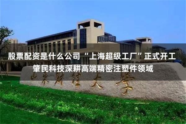 股票配资是什么公司 “上海超级工厂”正式开工 肇民科技深耕高端精密注塑件领域